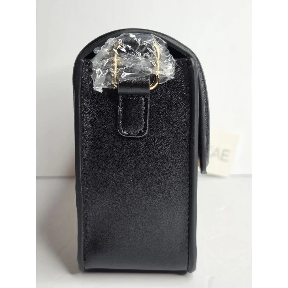 Jules Kae Mia Nude/Black Lizard Black‎ Vegan Leather Crossbody Purse Preppy NWT